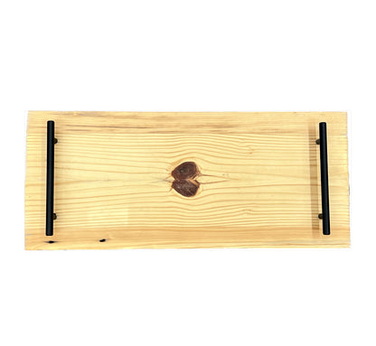 Light Charcuterie Board With Black Handles