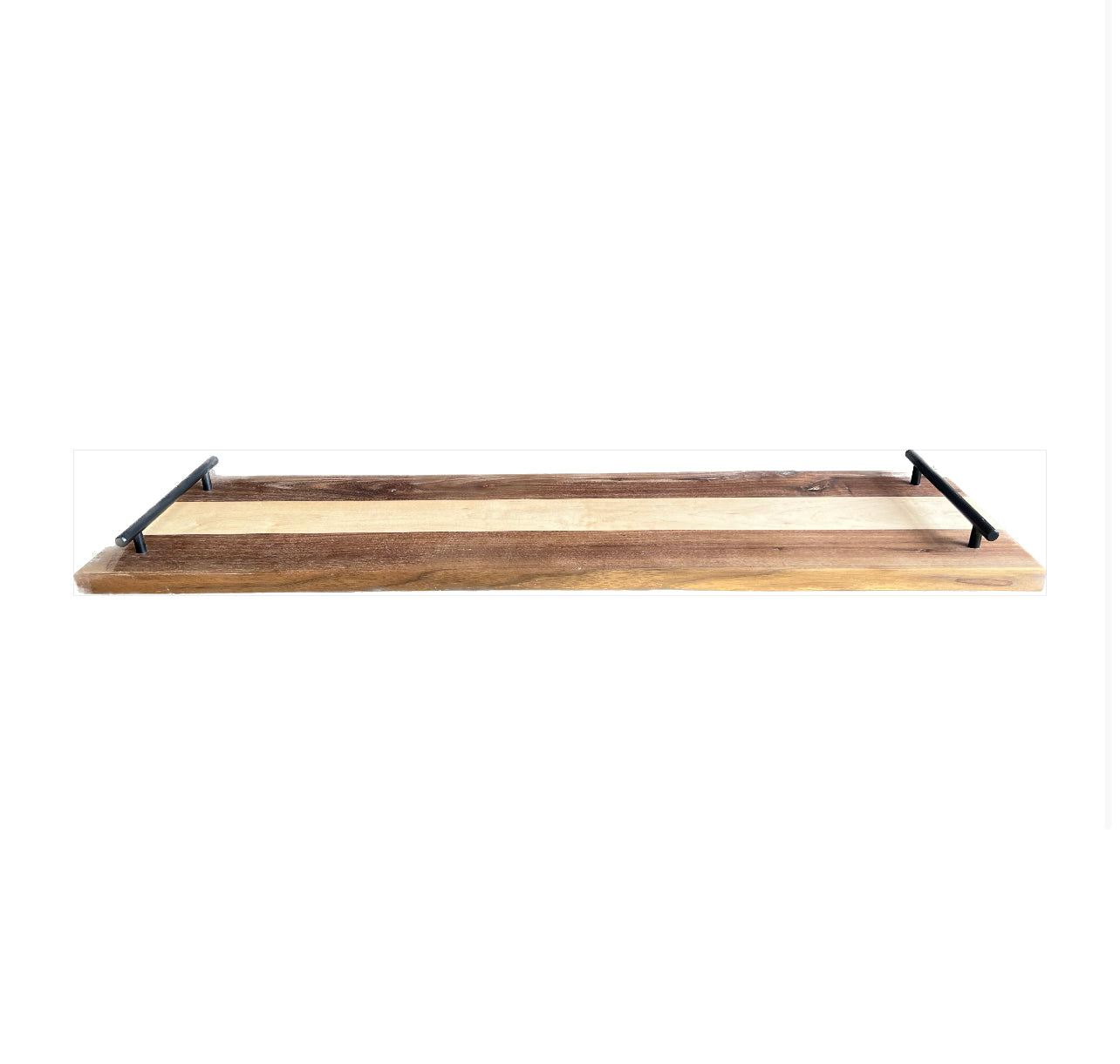 Two Tone Charcuterie Board With Black Handles