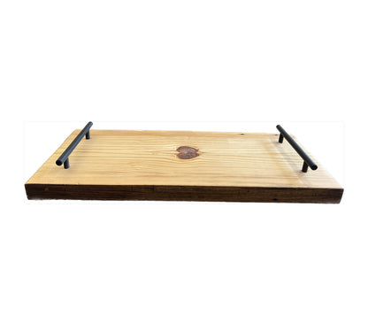 Light Charcuterie Board With Black Handles