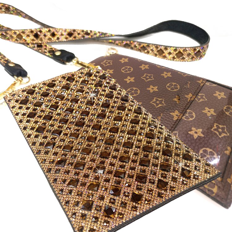 Chocolate Diamond Crystal Cellphone Purse