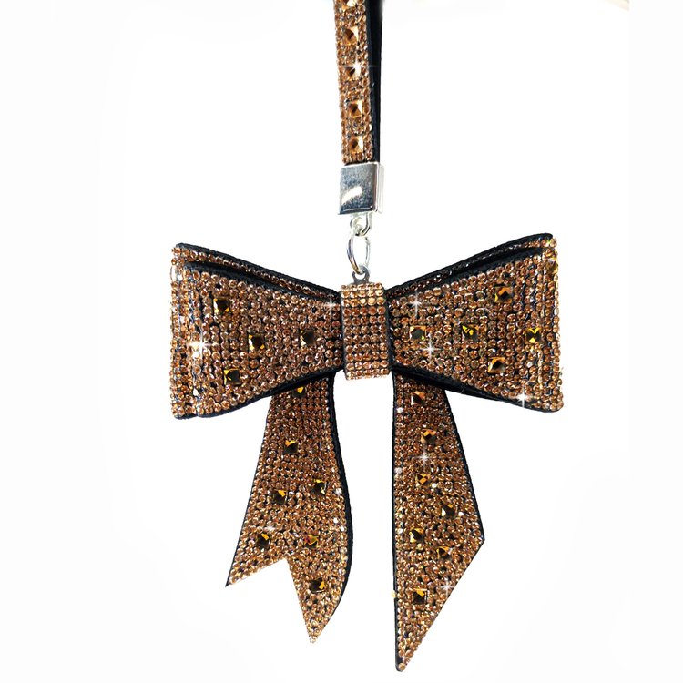 Chocolate Diamond Bow Purse Charm