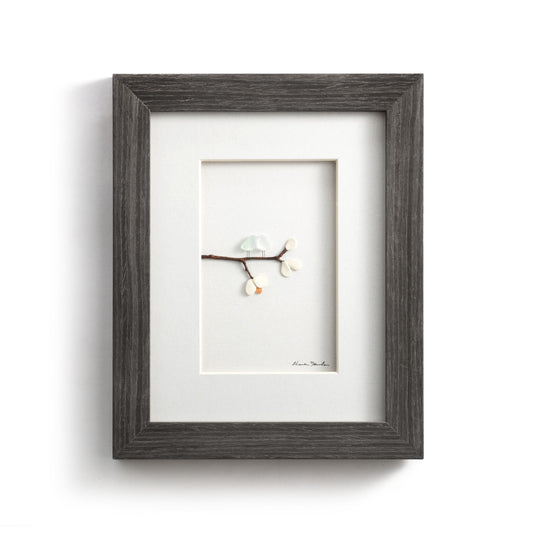 "Love Birds" Pebble Art