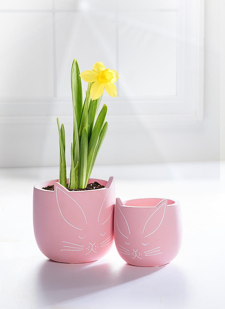 Pink Bunny Planter