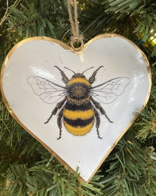 Bee heart Ornament