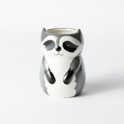 Sitting Raccoon Mini Planter