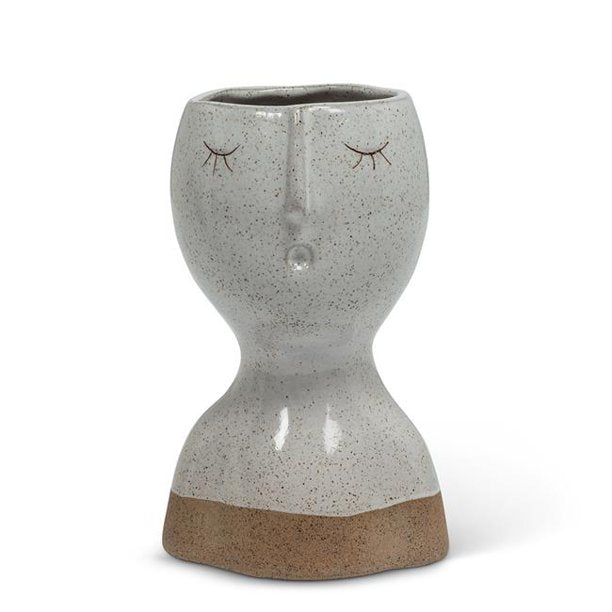 Small Eyes Closed Face Vase