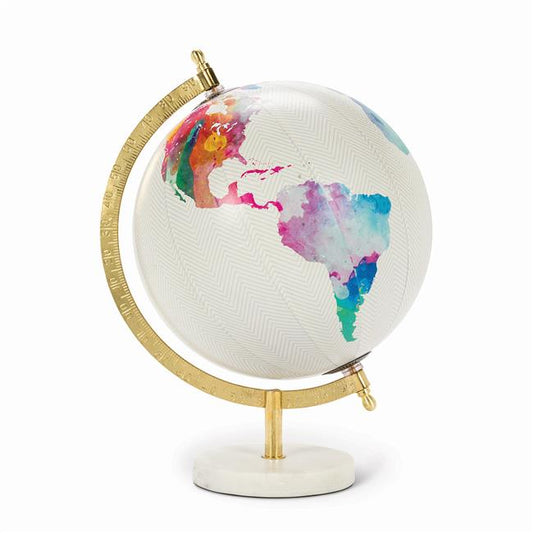 Multicoloured World Globe on Stand