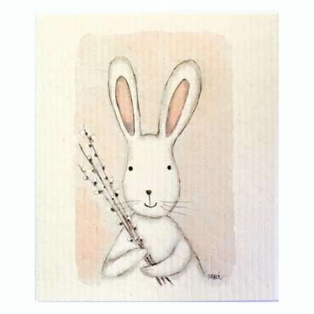 Bunny With Willow Dishcloth