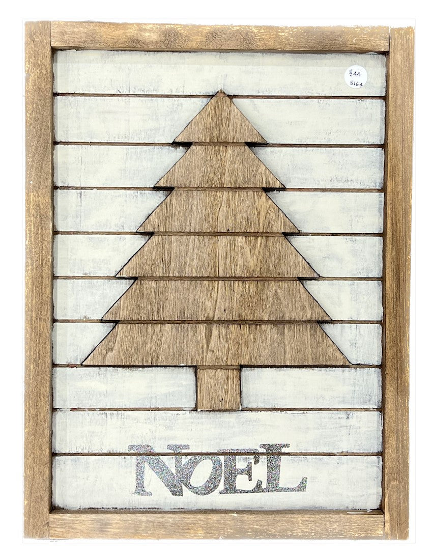 Wooden "Noel" Christmas picture