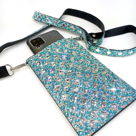 Cupcake Turquoise Silver Cellphone Purse