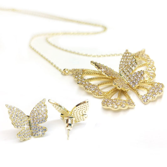 Butterfly Necklace and Earring Set