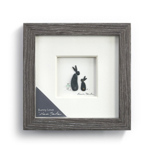 "Bunny Love" Pebble Art