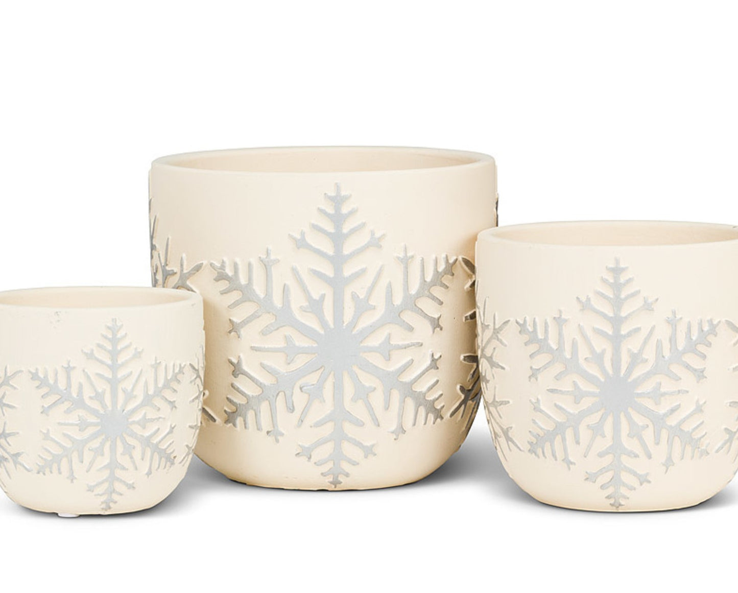 Large Snowflake pot